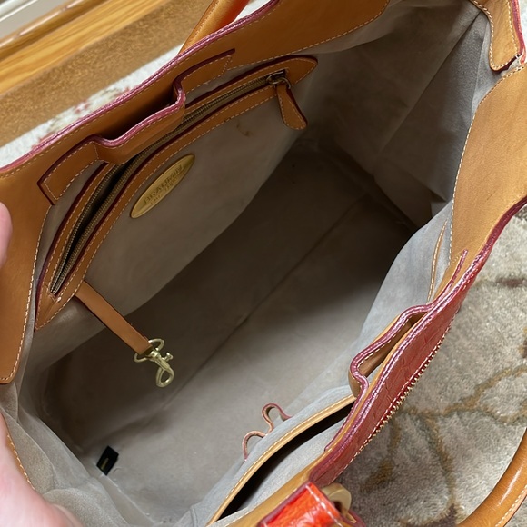 Orange Brahmin satchel - Picture 7 of 11